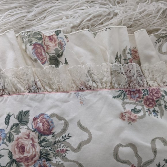 Vintage Croscill Home Fashions Twin Sheets and Curtains Set JCP Floral Boho Vict - Picture 2 of 14